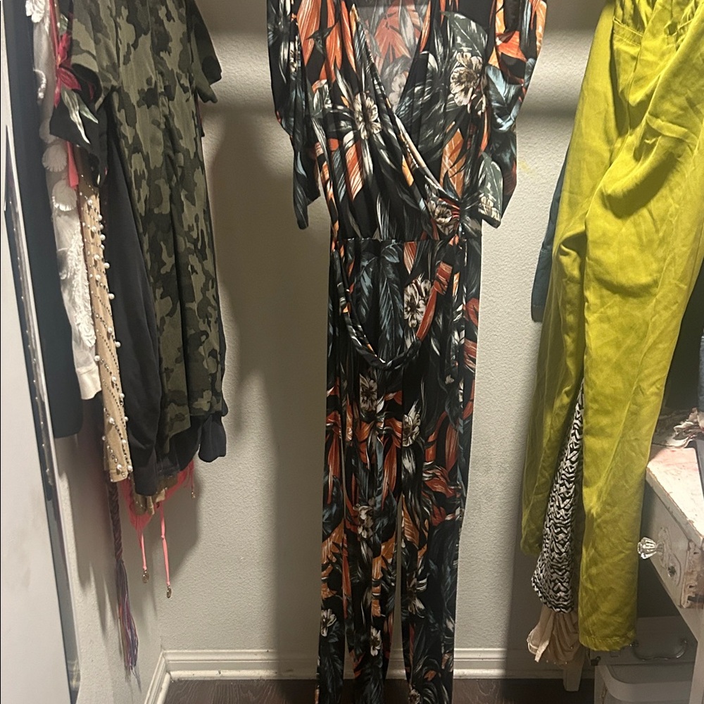 Floral Wrap Jumpsuit